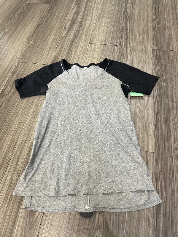 Grey Athletic Top Short Sleeve Lululemon, Size M Gym