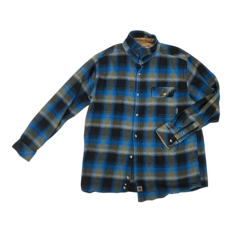 Top Ls By Clothes Mentor In Plaid Pattern, Size:Xl Casual Men's Loose