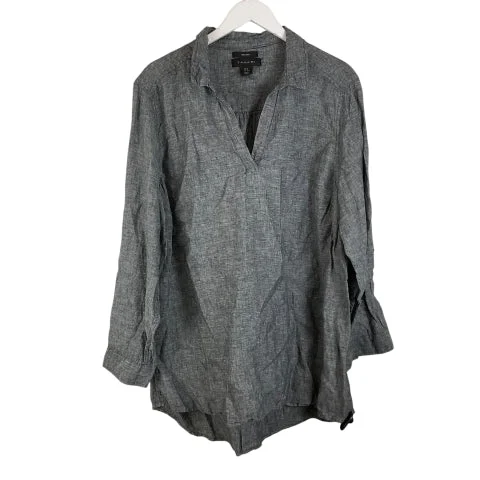 Top Long Sleeve By Tahari By Arthur Levine In Grey, Size: 2x Organic