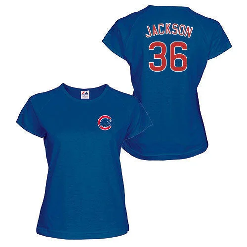 Chicago Cubs Edwin Jackson Women's Name and Number T-Shirt Sophisticated Men's 