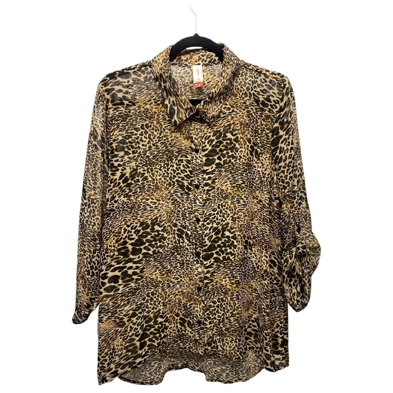 Top Long Sleeve By No Boundaries In Animal Print, Size: 2x Luxurious Men's High