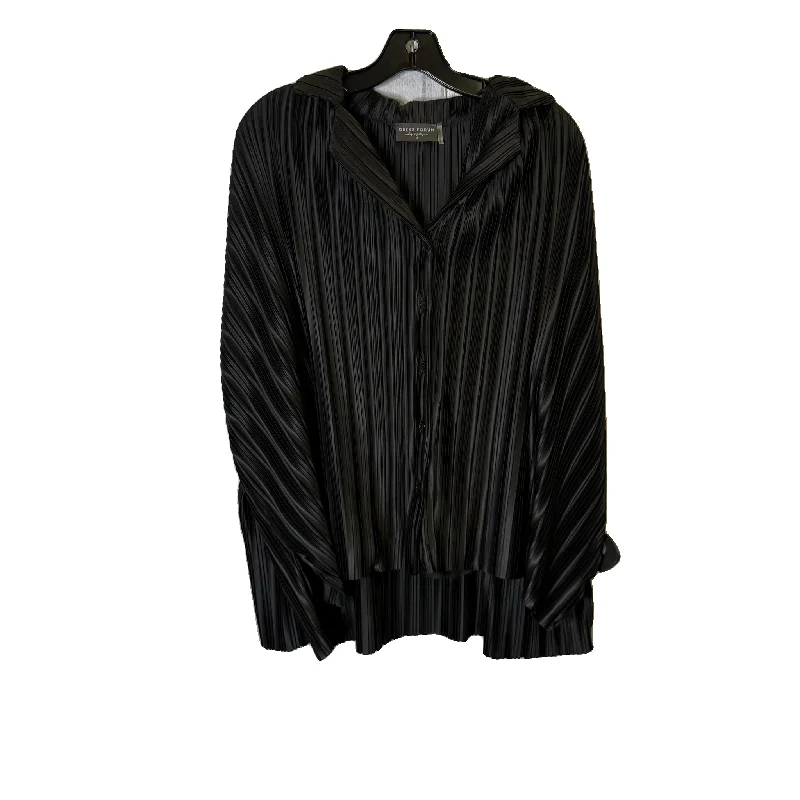 Top Long Sleeve By Dress Forum In Black, Size: M Masculine Men's Thick