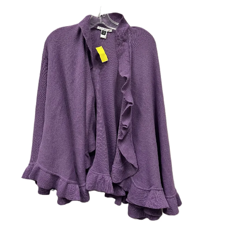 Sweater Cardigan By Isaac Mizrahi Live Qvc In Purple, Size: Osfm Stylish Men's Neon