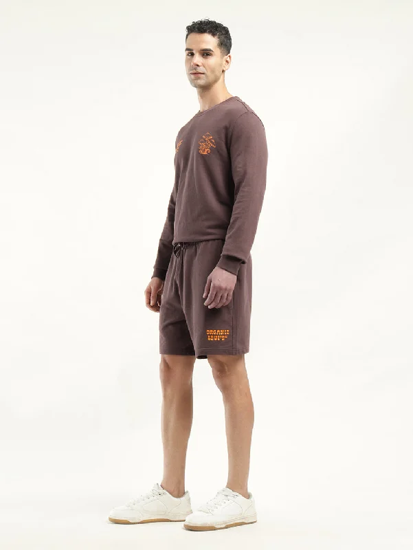 Men's Brown Regular Fit Shorts Street