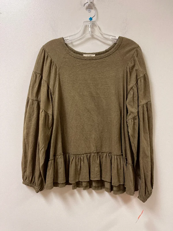 Top Long Sleeve By Easel In Green, Size: S Street