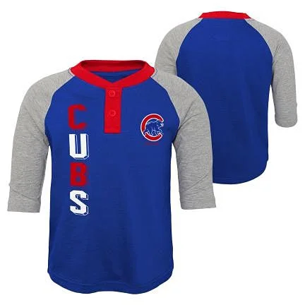 Chicago Cubs Toddler Play To Win Henley T-Shirt Cclassic Men's Tweed