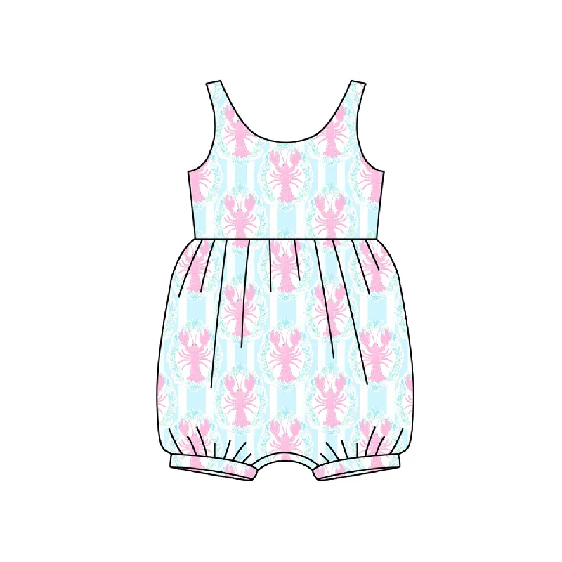 Preorder SR2709  Crayfish bubble  sleeveless romper Girl Boutique Romper 202501 Dynamic Men's Glow