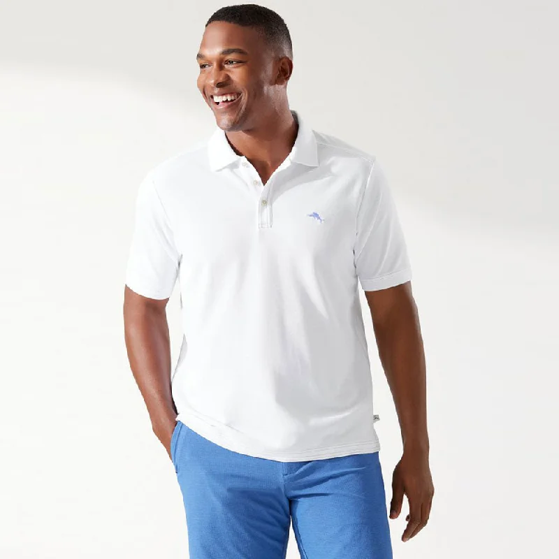 Tommy Bahama IslandZone Emfielder 2.0 Polo Shirt - Bright White Rugged Men's Outdoor 