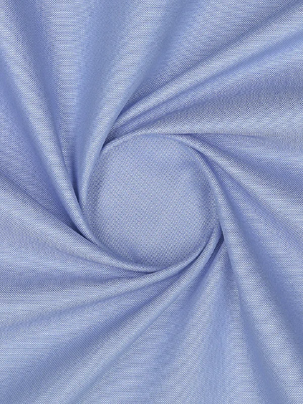 Men 100%Cotton Plain Shirt Fabric Blue Ferrari Polished Men's Silk