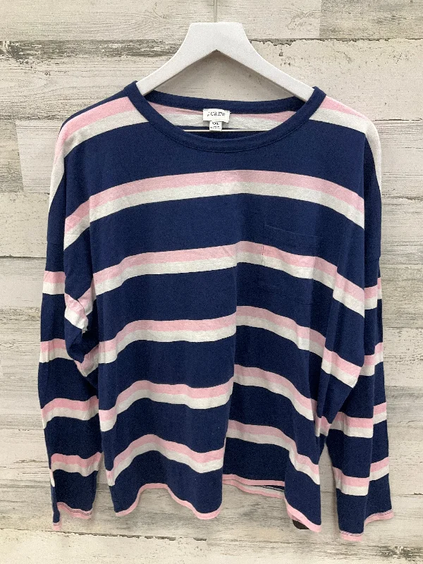 Top Long Sleeve By J. Crew In Blue & Pink, Size: Xxl Traditional Men's Wool