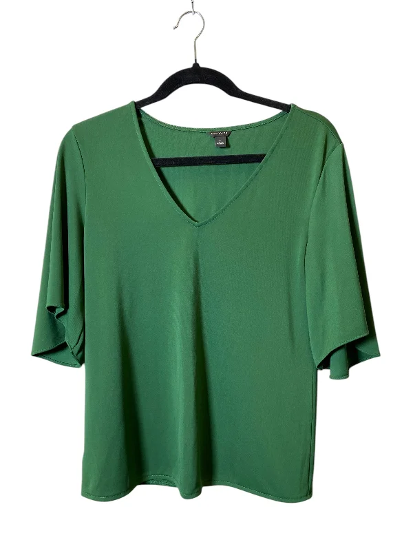 Top Long Sleeve By Ann Taylor In Green, Size: S Bold Men's Animal