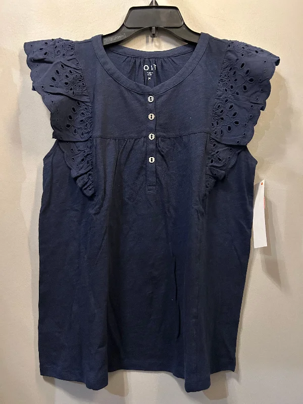 Top Short Sleeve By Loft In Blue, Size: M Edgy Men's Punk