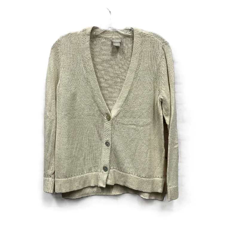 Sweater Cardigan By Chicos In Cream, Size: M Vacation