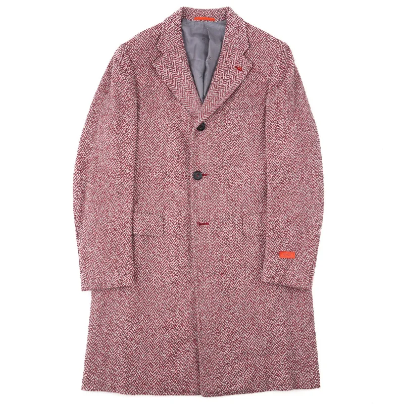 Isaia Wool-Mohair-Cashmere Overcoat Luxurious Men's High