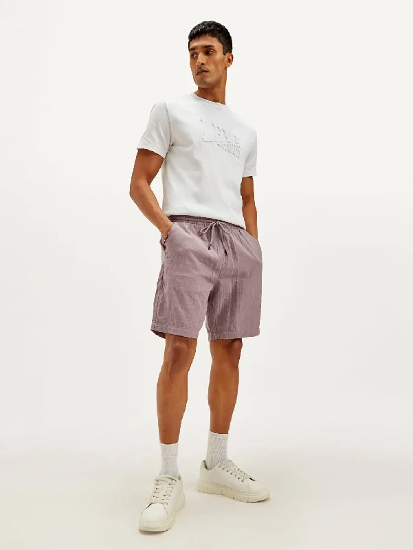 Men's Mauve Regular Fit Shorts Athletic Men's High