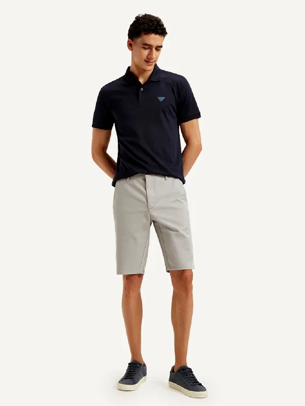 Men's Grey Tapered Shorts Elegant Men's Cashmere