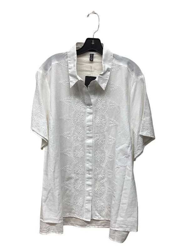 Top Short Sleeve By Jones New York  Size: 3x Dapper Men's 1920S