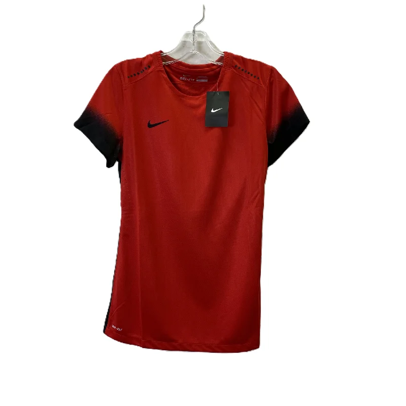 Red Athletic Top Short Sleeve By Nike Apparel, Size: M Unique Men's Patch