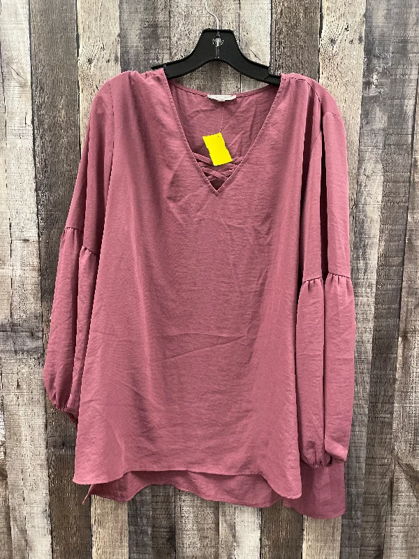 Top Long Sleeve By Maurices In Mauve, Size: Xl Refined Men's Classic 