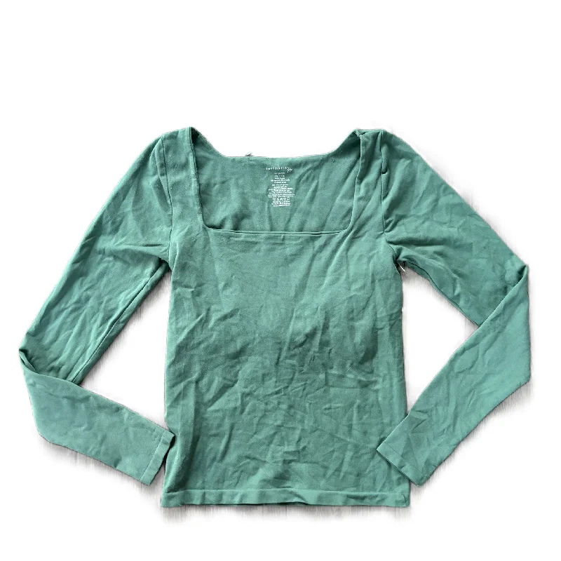 Top Long Sleeve By Free People In Green, Size: Xl Refined Men's Velvet