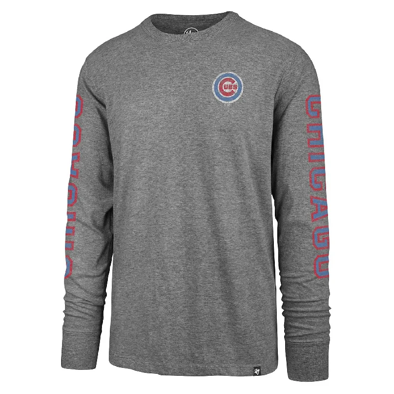 Chicago Cubs Triple Threat Franklin Long Sleeve T-Shirt Polished Men's Satin