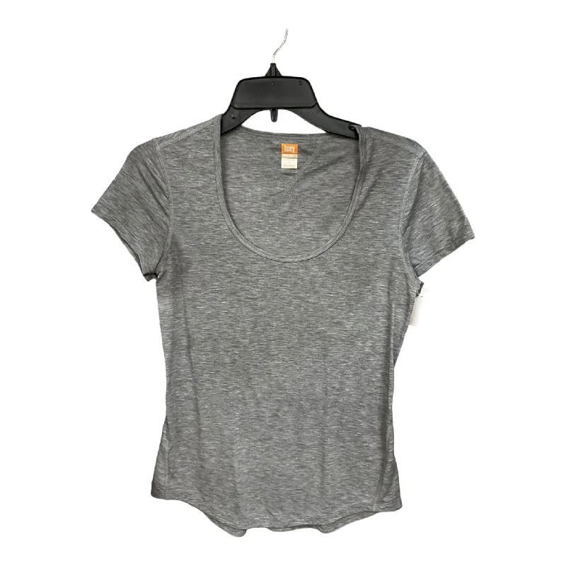 Grey Athletic Top Short Sleeve Lucy, Size S Organic