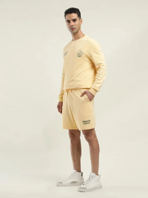 Men's Yellow Regular Fit Shorts Organic