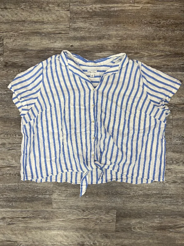 Top Short Sleeve By Ava & Viv  Size: 4x Lumberjack