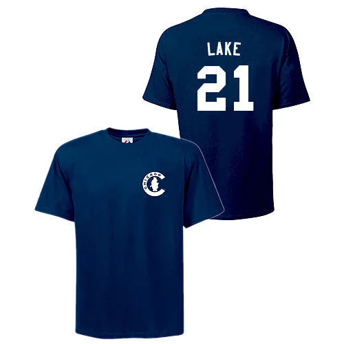 Chicago Cubs Junior Lake Navy Name and Number T-Shirt Bold Men's Statement