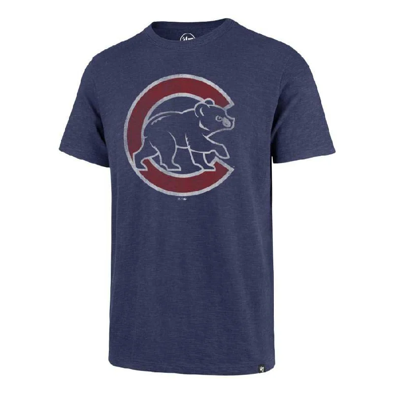 Chicago Cubs Walking Bear Scrum T-Shirt Laid