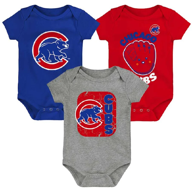 Chicago Cubs Newborn Change Up 3-Pack Creeper Set Dynamic Men's High