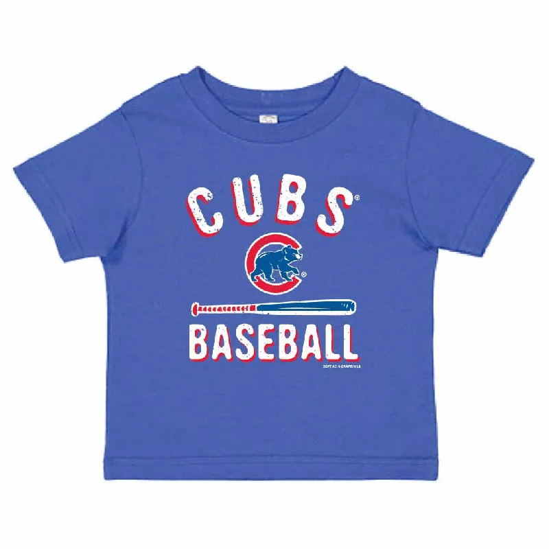 Chicago Cubs Toddler Royal Baseball Tee Sleek Men's Metallic