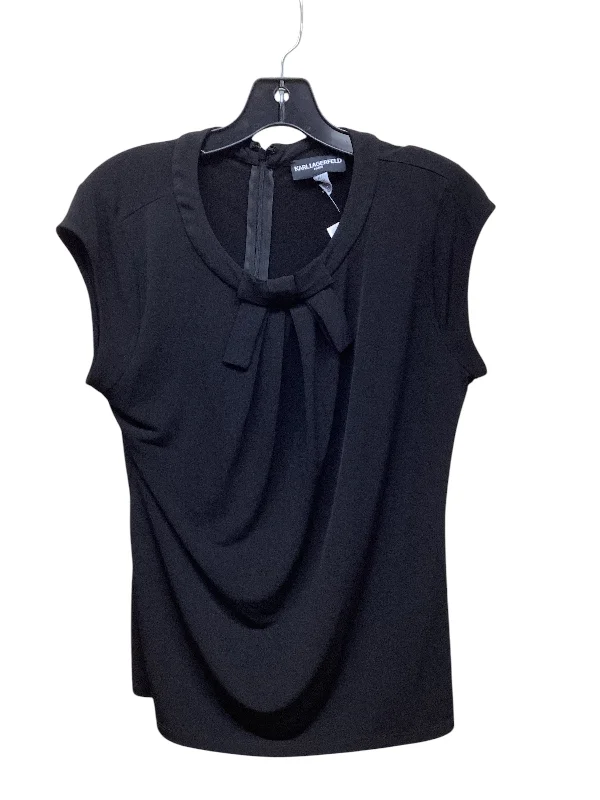 Top Short Sleeve By Karl Lagerfeld In Black, Size: M Sophisticated Men's French