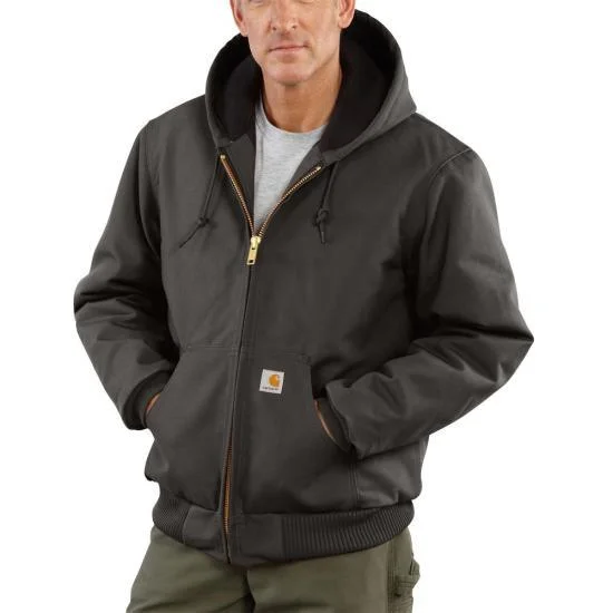 Duck Active Jacket - Quilted Flannel Lined - Gravel Bold Men's Animal