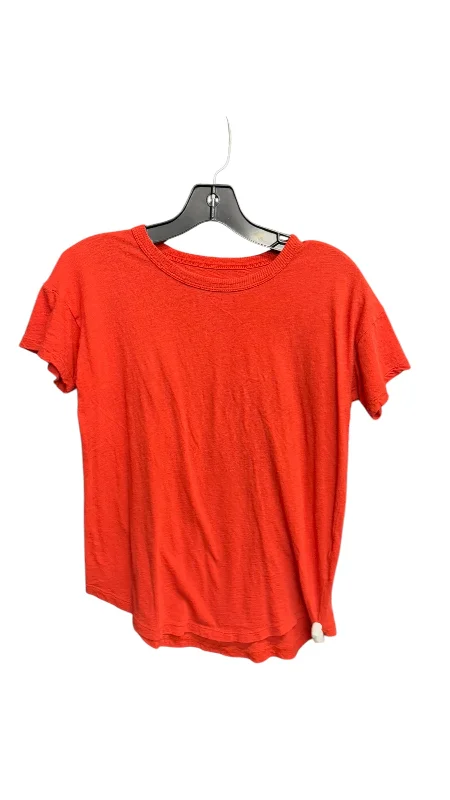 Top Short Sleeve Basic By Madewell In Orange, Size: Xs Modern Men's 