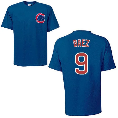 Chicago Cubs Javier Baez Youth Name and Number T-Shirt Traditional Men's Country