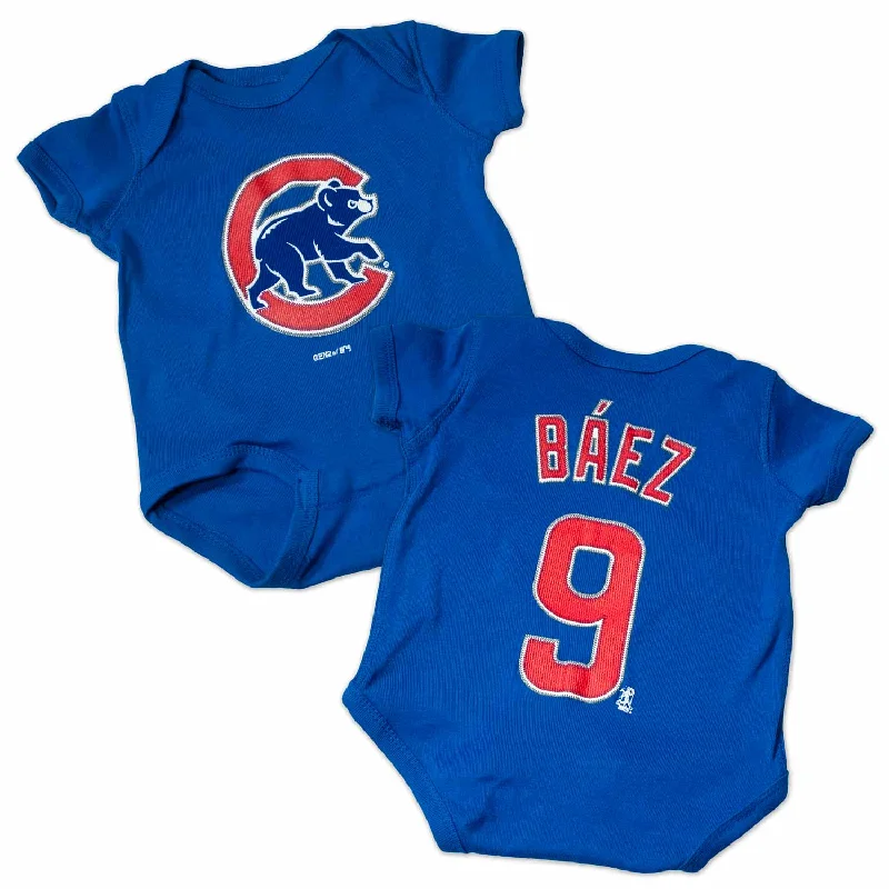 Chicago Cubs Newborn Javier Baez Name & Number Creeper Trendy Men's Scandinavian