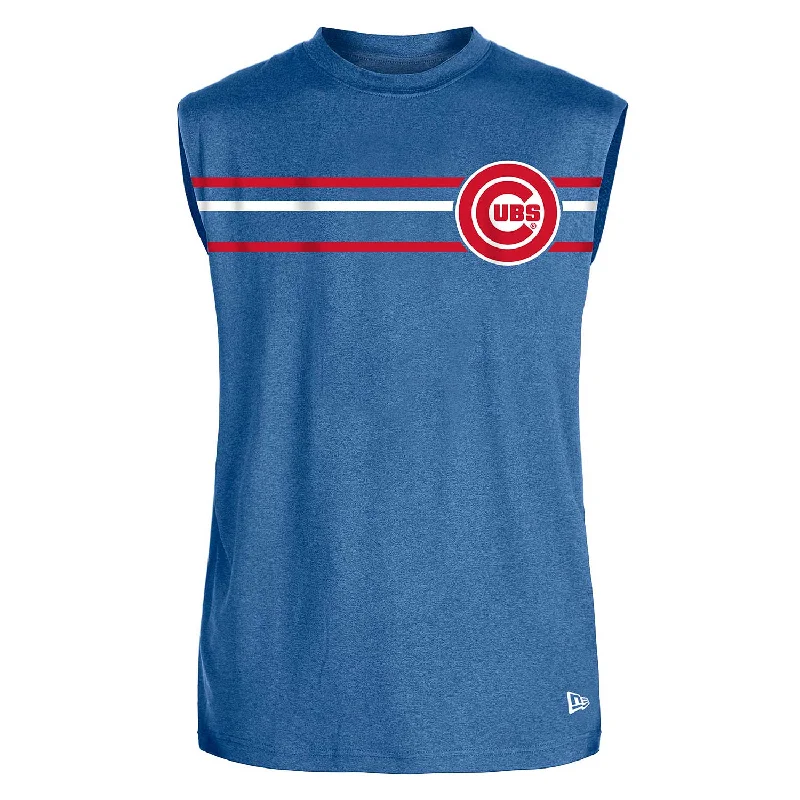 Chicago Cubs Bullseye Brushed Heather Tank Top Luxurious Men's High