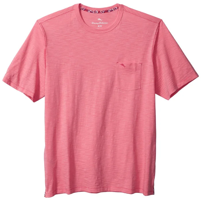 Tommy Bahama Bali Beach Crew T-Shirt - Pink Confetti Trendy Men's Bucket