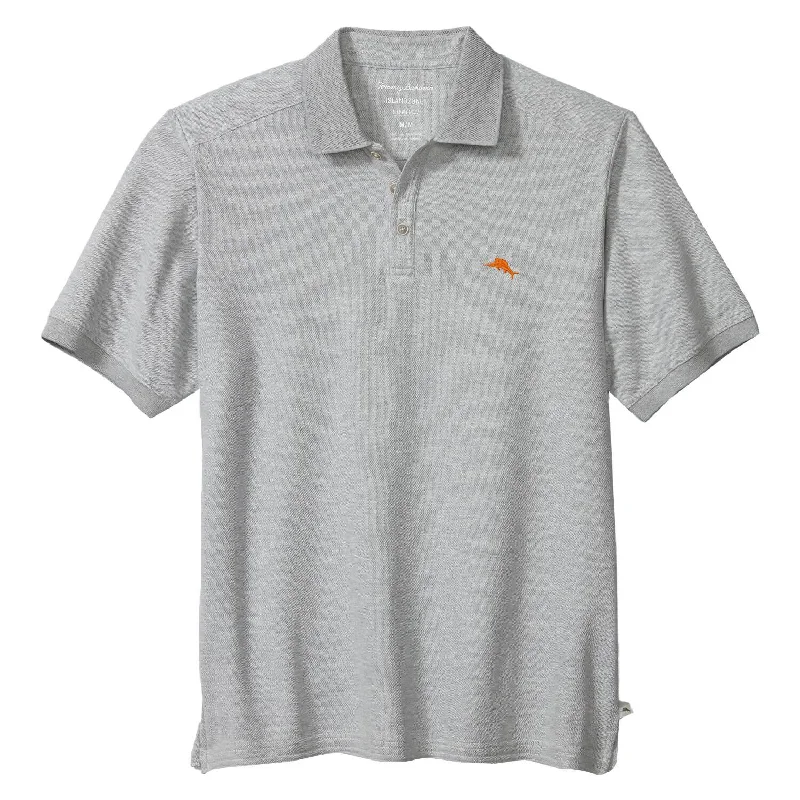 Tommy Bahama IslandZone Emfielder 2.0 Polo Shirt - Storm Gray Heather Preppy Men's College