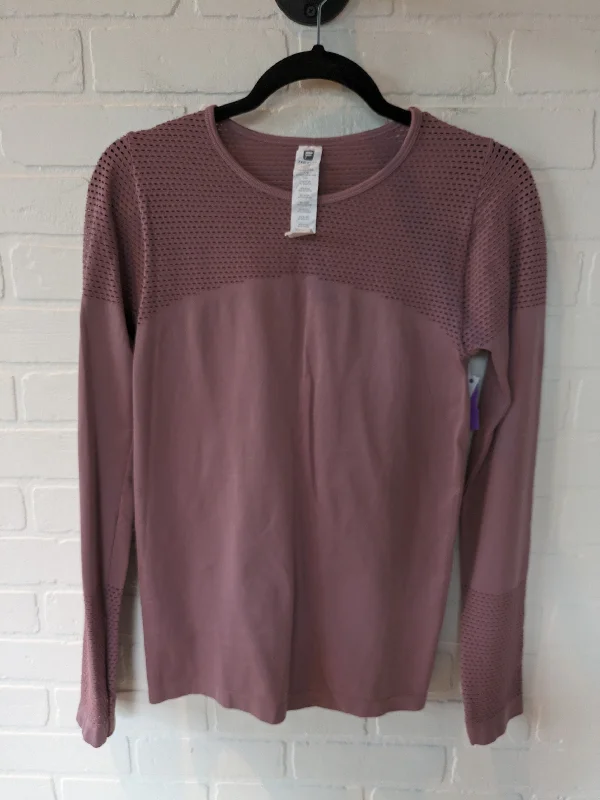 Pink Athletic Top Long Sleeve Crewneck Fabletics, Size M Traditional Men's Wool