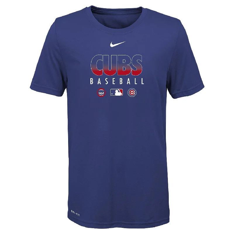 Chicago Cubs Youth Nike Dri-Fit Early Work Tee Masculine Men's Thick