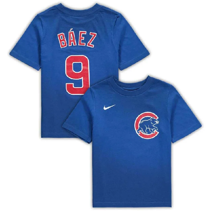 Chicago Cubs Javier Baez Preschool Nike Team Name & Number T-Shirt Confident Men's High