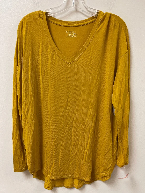 Top Long Sleeve By Time And Tru In Yellow, Size: M Relaxed Men's Australian 