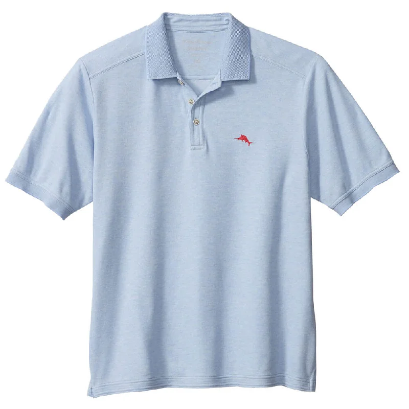 Tommy Bahama IslandZone Emfielder 2.0 Polo Shirt - Light Sky Hthr Bohemian Men's Free