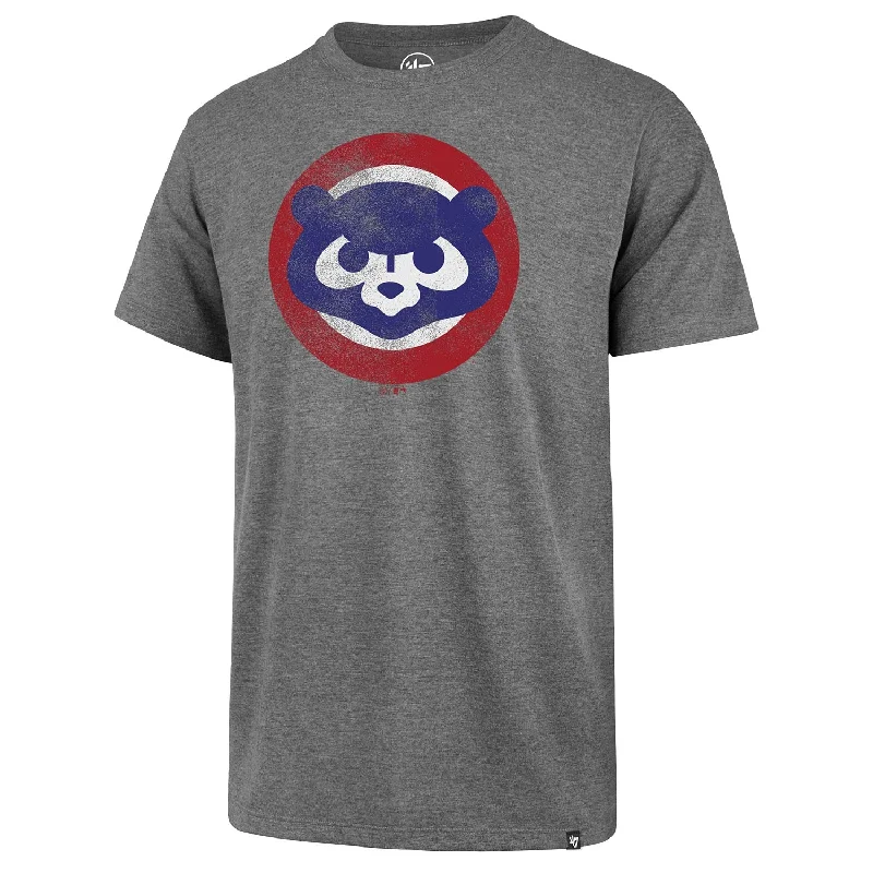 Chicago Cubs 84 Bear Logo Grey Club Tee Trendy Men's Bucket