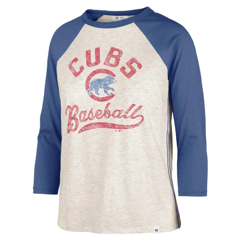 Chicago Cubs Women's Retro Daze 3/4-Sleeve Raglan T-Shirt Masculine Men's Thick