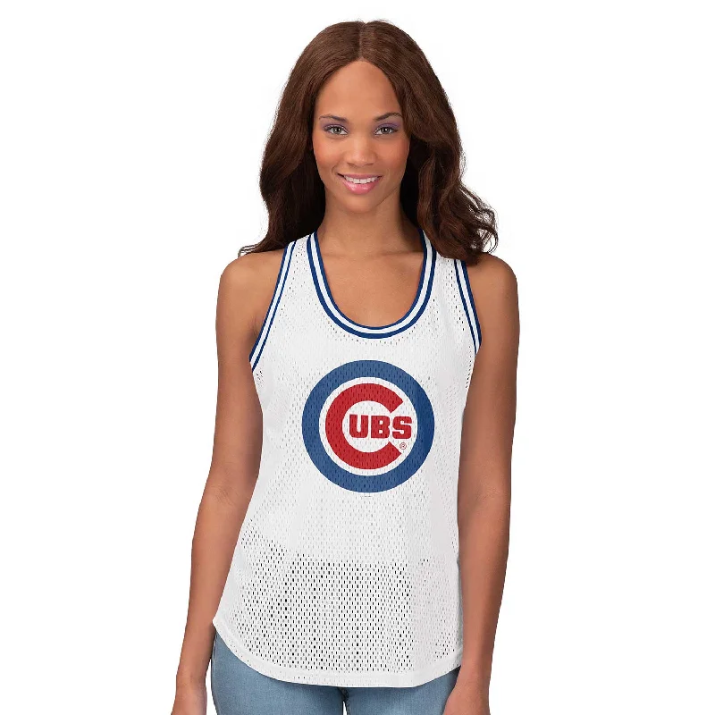 Chicago Cubs Women's Halfback Bullseye Mesh Tank Top Elegant Men's Formal 