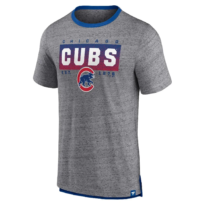 Chicago Cubs Iconic Speckled Ringer T-Shirt Tailored