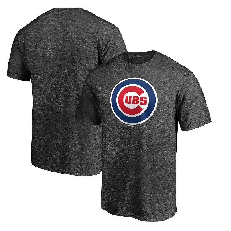 Chicago Cubs Charcoal Bullseye Basic T-Shirt Modern Men's Tech